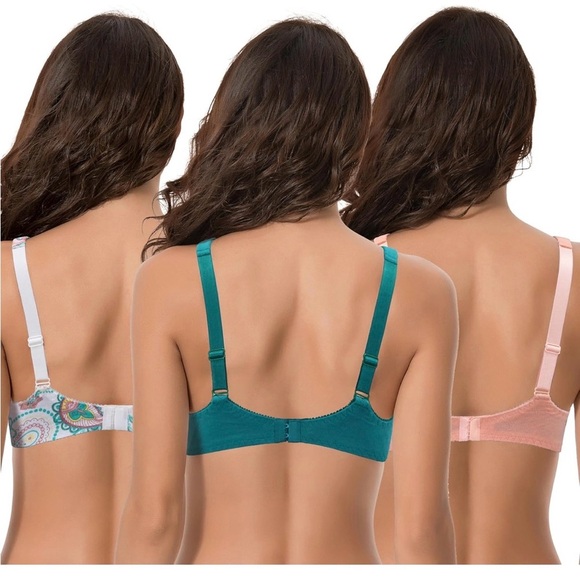 🆕Women's Plus Size Unlined Balconette Cotton 3 Pack - Picture 2 of 3